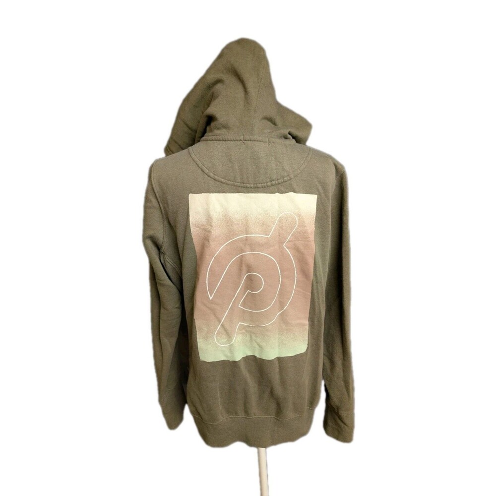 Peloton Ultimate Fleece Zip Hoodie Women's Size XL Green Gorp Gym Workout - Picture 3 of 12
